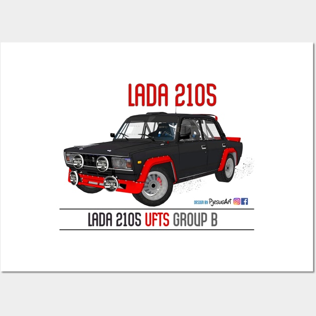 Lada 2105 VFTS Group B Front 03 Wall Art by PjesusArt